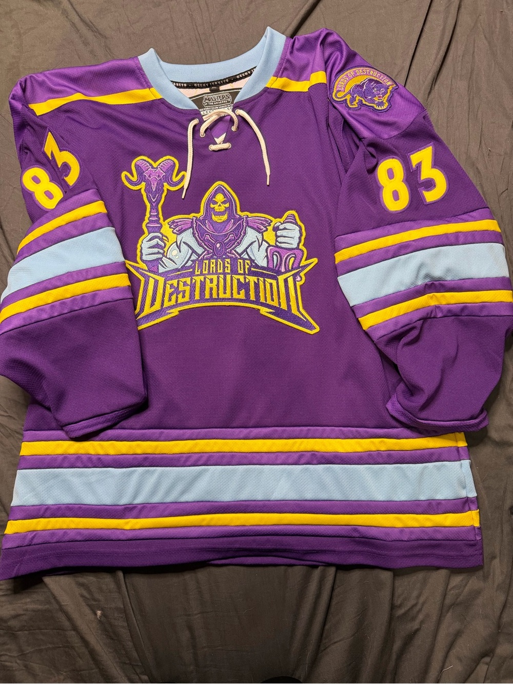 Men’s Geeky Jerseys Purple 'Lords of Destruction' Hockey Jersey #96 out of 300